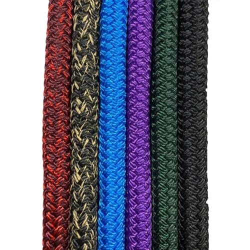PARELLI 22 Foot Line Ground Training Rope - Strong Everyday Use All-Purpose Large Horse Lead Rope with Loop & Latigo Popper | 9/16" Diameter Smooth Yachting Braid, Purple - color: Purple