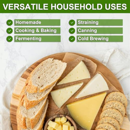6 Pcs Cheese Cloths, 20x20 Inch, 100% Unbleached Cotton, Grade 100 Reusable Cheese Cloth With Fabric Fine Mesh Cloth, Reusable Muslin Cheesecloth for Straining, Juicing, Cooking, Baking - color: 6 Pcs