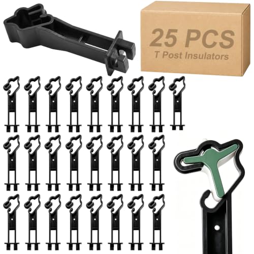 25 Pcs Reversed Extender Tube Post Insulator for Electric Fence Wire, Black - color: Black, size: 25 PCS