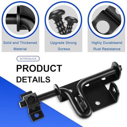 Slide Bolt Gate Latch, 4 Pack Heavy Duty Slide Latches - size: 4 Pack
