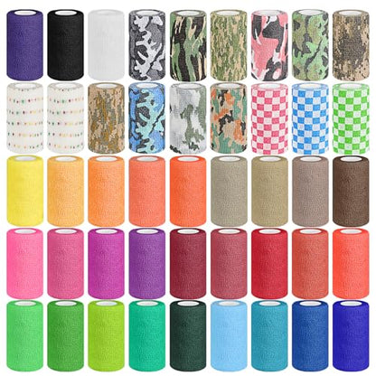 45 Pack Self Adhesive Bandage Wrap, 4" x 5 Yards Cohesive Bandage