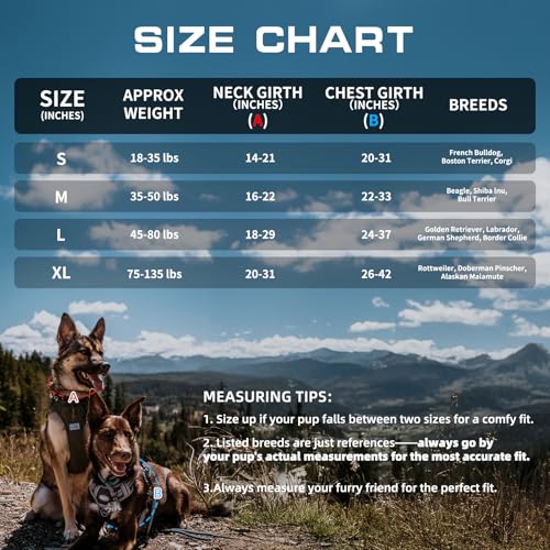 AUROTH Tactical Dog Harness for Small Medium Large Dogs - No Pull, Adjustable, Reflective, K9 Working Training, Easy Control, Military Service Dog Harness (M, Black Ink) | Heavy Duty with Handle, Breathable Padded, Reflective, Military K9, Easy Control fo