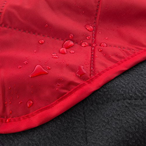 DOWN UNDER OUTDOORS Waterproof 350 GSM Fleece or Sherpa Stadium Blanket - color: Red