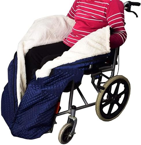 YOMQLJXB Wheelchair Blanket - Waterproof Fleece Lined Wheelchair Cozy Cover for Adults, Warm Covers for Legs and Lower Body