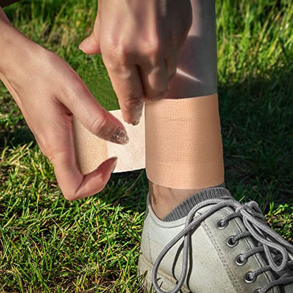 Treela 48 Pack Self Adhesive Wrap Bandage,Nude,3 Inches X 5 Yards - color: Nude, size: 3 Inch X 5 Yard