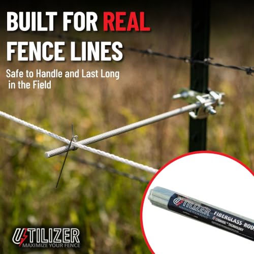 Utilizer 1/2 Inch Fiberglass Rods – 30" Electric Offset Post 12-Pack - size: 1/2 in x 30 in