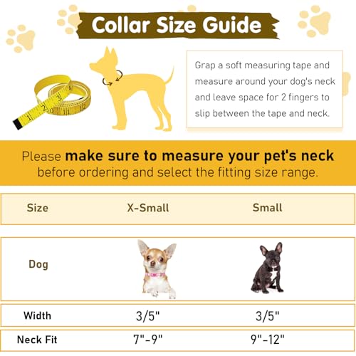 Small Dogs Collar with Bell,Puppy Collars Gift for Boys Girls Dogs-Skull S - color: 5, size: S (Neck 9"-12")