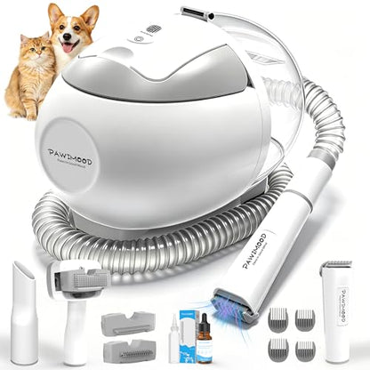 Dog Grooming Vacuum, 13000Pa & 2L Dust Cup & <55dB, 5-in-1 Self-Cleaning Pet Hair Vacuum with Spray Brush for Shedding, Quiet Deshedding Kit for Dogs Cats | self-cleaning with spray brush for shedding,Quiet <55dB,Includes clipper & steam brush,Home groomi