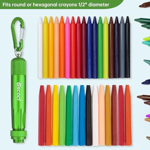 Aluminum Lumber Crayon Holder, 1/2 in Crayons, Green 2 Pack - color: Green-2