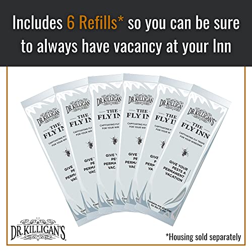 Dr. Killigan's Replacement Traps for The Fly Inn, 6 Sticky Trap Refills
