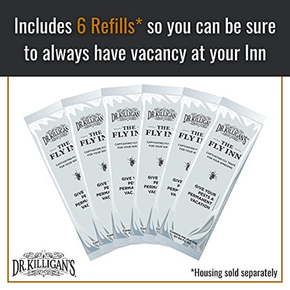 Dr. Killigan's Replacement Traps for The Fly Inn, 6 Sticky Trap Refills