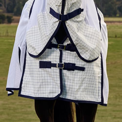 WeatherBeeta Airstream Detach-A-Neck, White/Navy, 60" - size: 60"