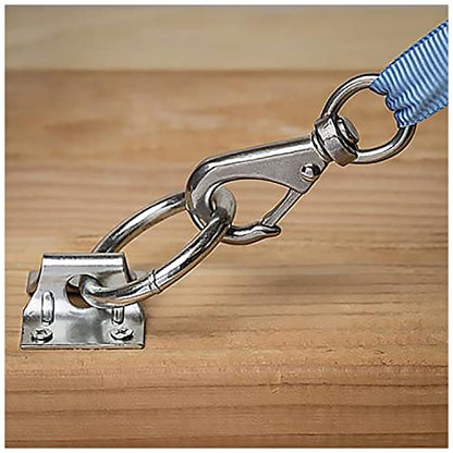 2inch Hitching Ring ZZLZX 2 Set 2-in Hitch Ring with Plate, Wall Mount Hitching Ring Hooks with Screws, Cross Tie Plate with 2inch Cross Tie Ring, International Equestrian Cross Tie Ring