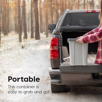 IRIS USA Dog Food Storage Container, Up to 30 lbs, Gray/Dark Gray - color: Gray/Dark Gray