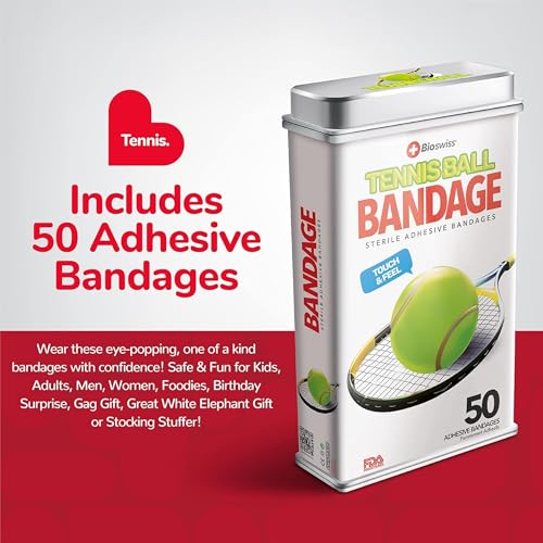BioSwiss Bandages, Tennis Ball Shaped Self Adhesive Bandage Set, Latex Free, Sterile Wound Care, 50 Count - size: 50-Count Box, style: Tennis