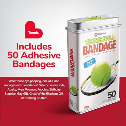BioSwiss Bandages, Tennis Ball Shaped Self Adhesive Bandage Set, Latex Free, Sterile Wound Care, 50 Count - size: 50-Count Box, style: Tennis
