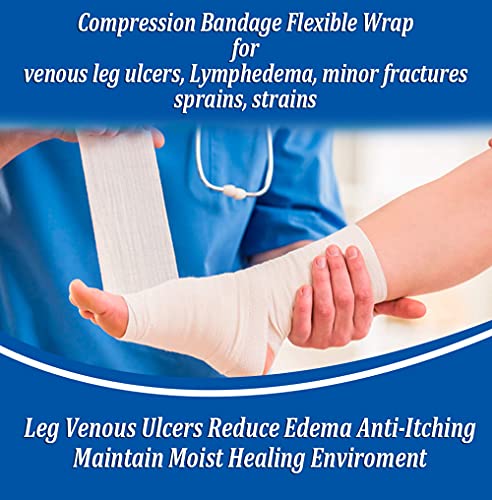 Flexible Unna Boot Fabric Bandages with Zinc and Calamine, First Aid Kit Emergency Supplies, Ankle Brace Compression Bandage Wrap, Wound Care Supplies, 4 Inches X 30 Feet - size: Pack of 12, style: 4" Zinc and Calamine