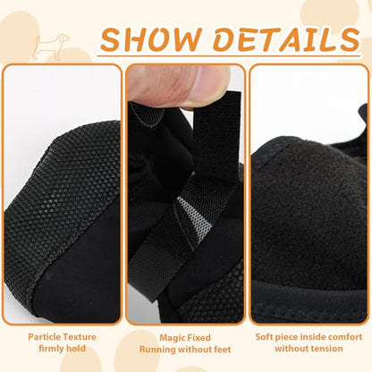 Dog Paw Wound Recovery Boot, Breathable Dog Bootie for Injured Paw, Anti-Slip Dog Shoe with Self-Adhesive Strap, Protector for Outdoor Walking & Keep Dogs from Licking Wounds (L) - size: L