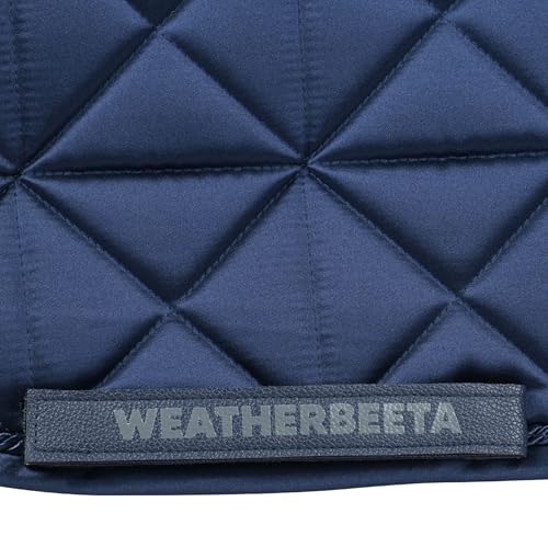 WeatherBeeta Satin Luxe Air-Tec Euro Jump Shaped Saddle Pad - color: Navy