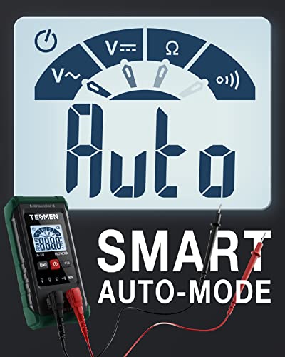 TM-510 Digital Multimeter, 4000 Counts, Smart Measurement, Auto-Ranging Voltmeter; Voltage Tester with Non-Contact Voltage Function, Measures AC/DC Voltage, Resistance, Continuity – Green (Pack of 2) - size: TM-510 Auto Multimeter (Pack of 2)