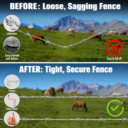 Fence Wire Tightener Barb Wire Fence Tools for Wire Farm Garden