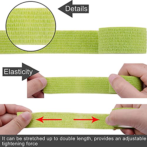 BQTQ 50 Rolls Self Adhesive Bandage Wrap 1 inch Self Adherent Tape(Rainbow) - color: Rich Color, size: 1 Inch