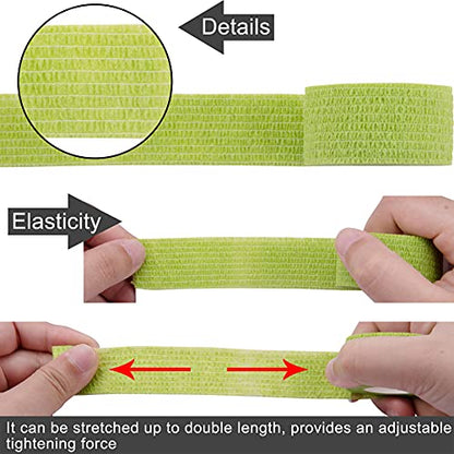 BQTQ 50 Rolls Self Adhesive Bandage Wrap 1 inch Self Adherent Tape(Rainbow) - color: Rich Color, size: 1 Inch