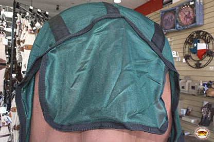 HILASON Horse Fly Sheet Breathable Mesh UV Protection Mosquito Bug Summer - color: Hunter Green With Black, size: 81 In