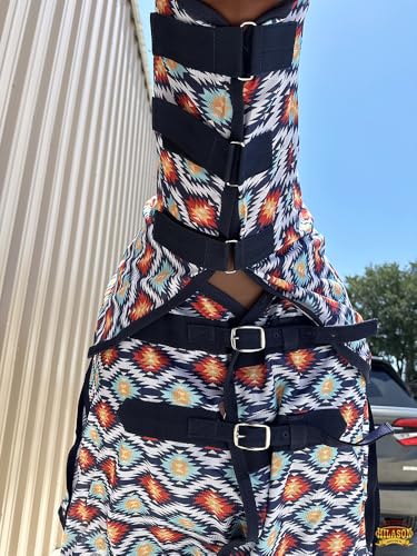 HILASON Horse Fly Sheet Breathable Mesh UV Protection Mosquito Bug Summer - color: Aztec, size: 66 In