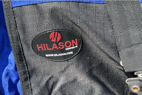 Hilason 600D Waterproof Turnout Blanket for Horses with Belly Wrap - size: 78 In