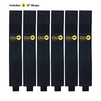 Twin-Straps by Wrap-It Storage - 12" (6-Pack) - size: 12" (6 Pack)