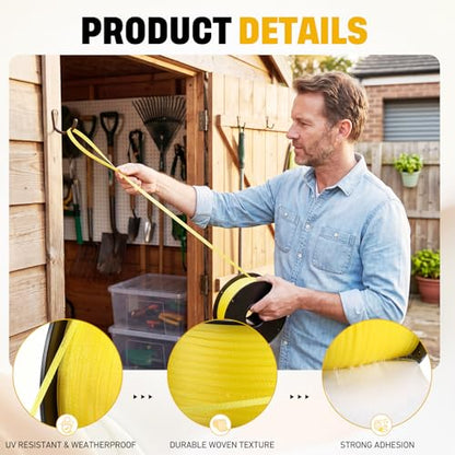 2 Pcs Sticky Fly Strip Rolls 2500 ft Extra Long Ribbon Tape, Non-Toxic Sticky Hanging Strips for Gnat Fruit Mosquito Bug Catchers for Housefly Home Horse Barn Plant Garden Indoor Outdoor