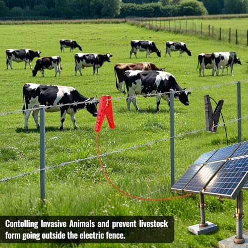 Electric Fence Wire Connect Solar Electric Fence Charger and Fencing System - size: 3.3 FT