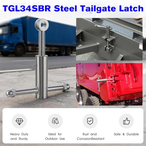 Dump Truck Tailgate Latch for TGL34SBR Trailer Tailgate Lock Assembly | Heavy-Duty Steel Tailgate Latch For Dump Trailers,Trucks,Semi Dump Trailer Door Sludge Locks Tailgate Closure