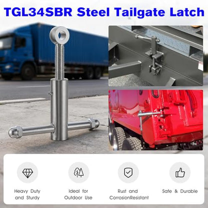 Dump Truck Tailgate Latch for TGL34SBR Trailer Tailgate Lock Assembly | Heavy-Duty Steel Tailgate Latch For Dump Trailers,Trucks,Semi Dump Trailer Door Sludge Locks Tailgate Closure