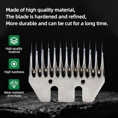 Sheep Shears Blades Straight 13-Tooth Wool Shearing Comb and Cutter