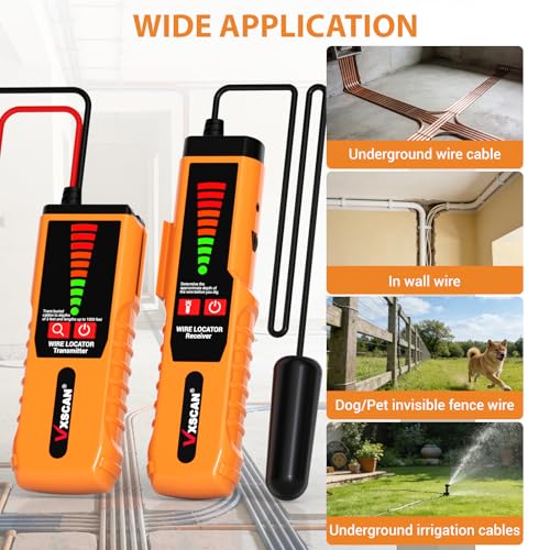 Underground Wire Locator, for Pet Fence & Cable Detection Irrigation Wires