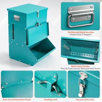 Single Door Hog Feeder, 2.2 Bushel Capacity Pig Feeder - size: 2.2 Bushel