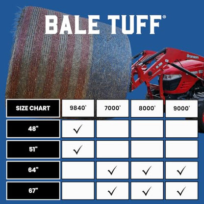 Bale Tuff Freedom Round Bale Net Wrap, 64 in x 7,000 ft - 8 Roll