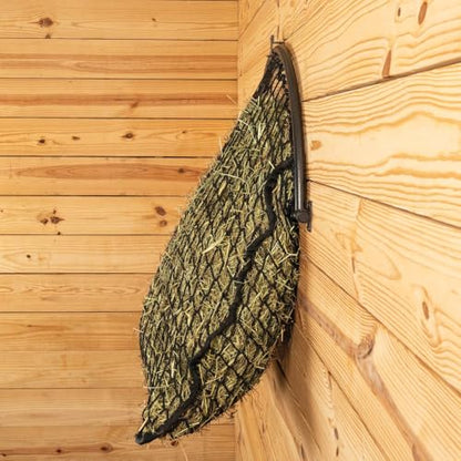 Schneiders Easy-Up Pro Fold-Up Hay Feeder with 1.5" Knotless Net Horse Feeder | Space-Saving Wall Mount Slow Feed Design for Barn & Equestrian Use | Color Black Armor