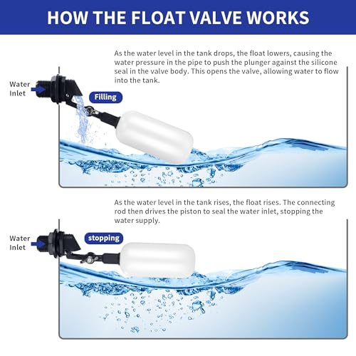 A.I.FORCE 1/2 Inch NPT Float Valve 6-Pack for Livestock Troughs