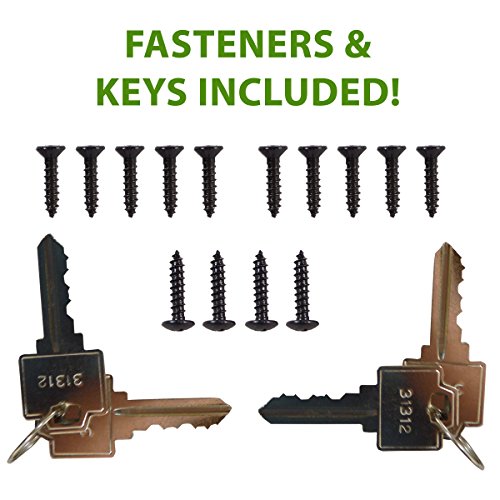 Keystone Black Nylon Polymer Key-Lockable Latch | 2 Sided | Keyed Alike | KLADV-P2-BK-KA