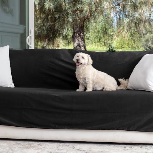 Waterproof Blanket for Bed & Couch Protection, Purple/Black, 80"x90" - color: Imperial Purple / Classic Black Black, size: 80x90 inch