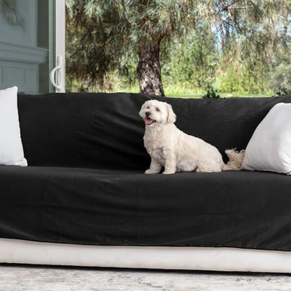 Waterproof Blanket for Bed & Couch Protection, Purple/Black, 80"x90" - color: Imperial Purple / Classic Black Black, size: 80x90 inch