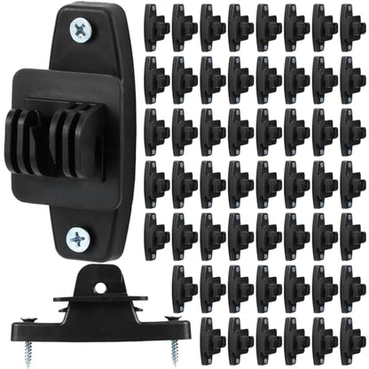 Pushglossy 50 Pcs Electric Wire Fence Insulators Wood Fence Post, Black - color: Black