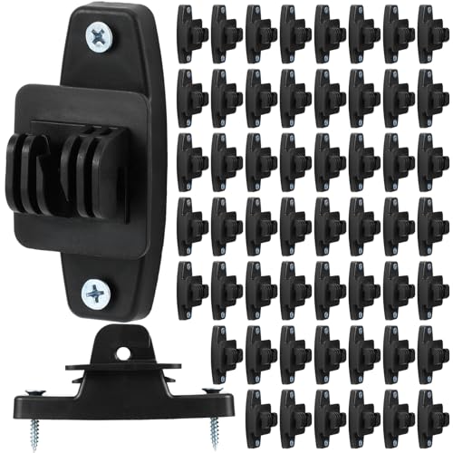 Pushglossy 50 Pcs Electric Wire Fence Insulators Wood Post Claw, Black - color: Black