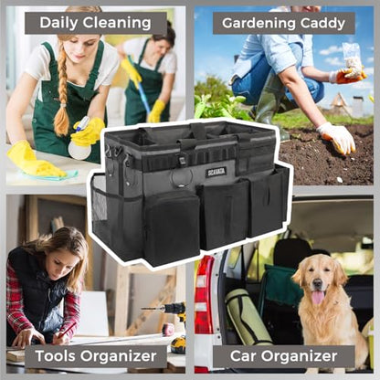 SCAVATA Wearable Cleaning Caddy Bag, Portable Cleaning Supplies Organizer - color: GraphiteGrey