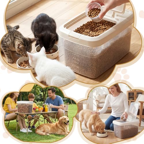 2 Pack 11 Lbs Airtight Dog Food Storage Container with Scoops - size: 11 Lbs