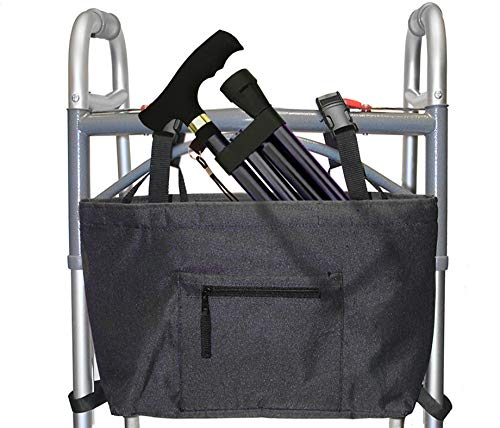 RMS Folding Cane, Adjustable, Lightweight Offset Walking Cane | Aluminum Collapsible Walking Stick with Ergonomic Derby Handle, cane folds for travel and storage - color: Black