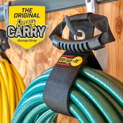 Easy-Carry Wrap-It Storage Straps - 22" (2-Pack) Black - color: Black, size: 22" (2 Pack) with Grommet